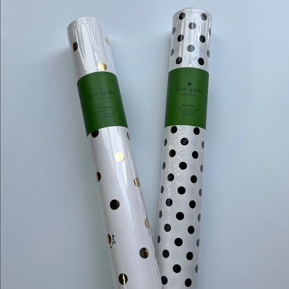 NEW Kate Spade New York Wrapping Paper Rolls - 2 Pack
